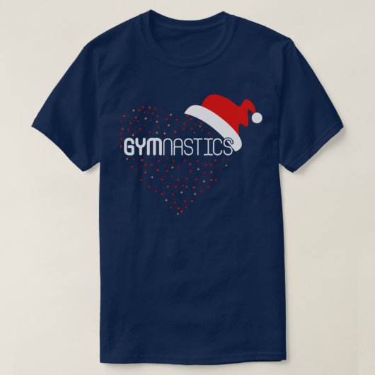 体操体操サンタハットクリスマス Tシャツ (デザイン正面)