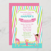 体操体操バースデーパーティ招待状 招待状 (正面/裏面)