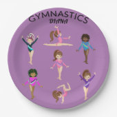 体操体操パーソナライズされた紙プレート ペーパープレート (正面)