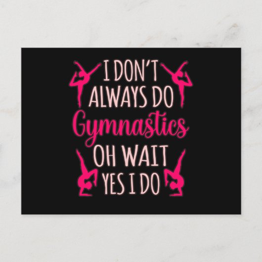 体操体操体操選手のスポーツ愛好家 案内ポストカード (正面)