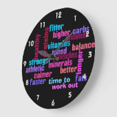 体操又はスポーツやる気を起こさせる時計 ラージ壁時計 (傾斜)