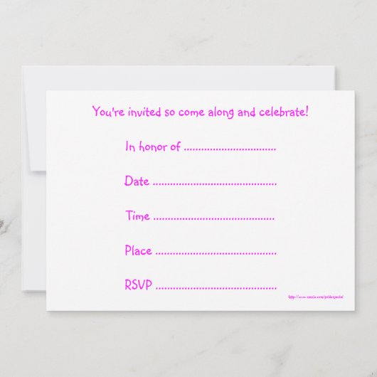 体操女の子を持つ誕生日のパーティの招待状 招待状 (裏面)