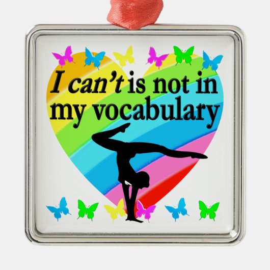 体操女子感動的デザイン メタルオーナメント (正面)