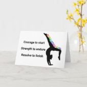 体操女子感動的引用文 カード (黄色い花)