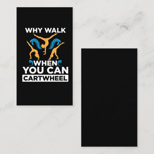 体操女子軽業種スポーツトレーニング 名刺 (正面/裏面)