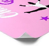 体操姿かわいい女の子体操パーソナライズされた ポスター (角)