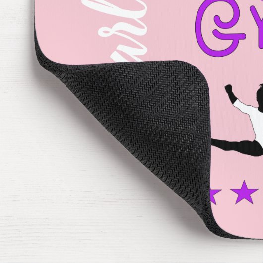 体操姿かわいい女の子体操パーソナライズされた マウスパッド (コーナー)