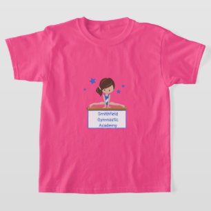 体操学校アカデミーカスタム文字 Tシャツ