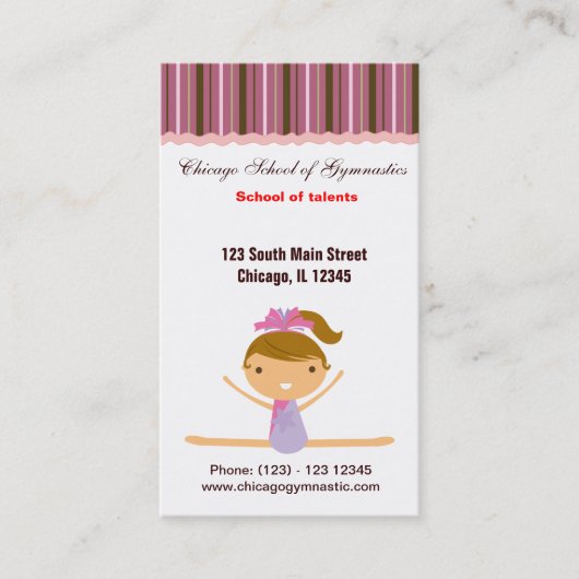 体操学校 名刺 (正面)