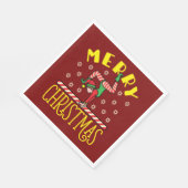 体操小妖精や小人オンビーム体操クリスマス スタンダードランチョンナプキン (角)