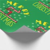 体操小妖精や小人オンビーム体操クリスマス ラッピングペーパー (角)