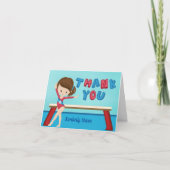 体操少女 かわいい体操選手 オーダーメイド感謝カード サンキューカード (正面)