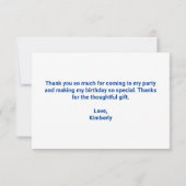 体操少女 かわいい体操選手 オーダーメイド サンクスカード サンキューカード (裏面)