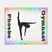 体操少女 レインボートリム フリースブランケット (正面(横))