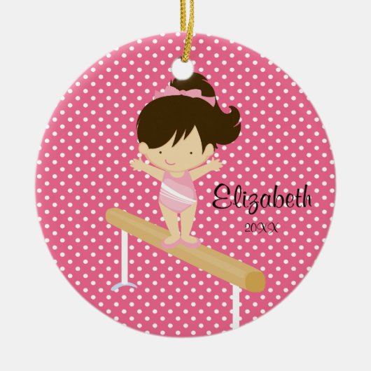 体操少女 体操 クリスマス オーナメント (正面)