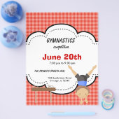 体操少年コンクール(赤) チラシ (シングル)