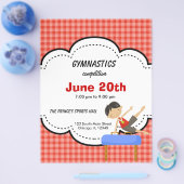 体操少年競技大会（赤） チラシ (シングル)