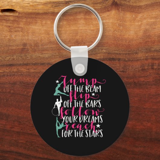 体操引用文ガールギムナストフリップオフバー キーホルダー (正面)