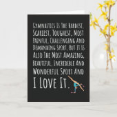 体操愛好者応援！かわいいカード　体操　アクロバット カード (黄色い花)