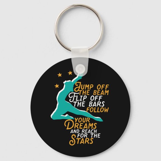 体操感動的スポーツ引用文体操少女 キーホルダー (正面)