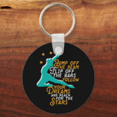 体操感動的スポーツ引用文体操少女 キーホルダー (正面)