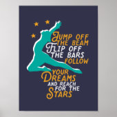 体操感動的スポーツ引用文体操少女 ポスター (正面)