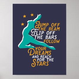 体操感動的スポーツ引用文体操少女 ポスター