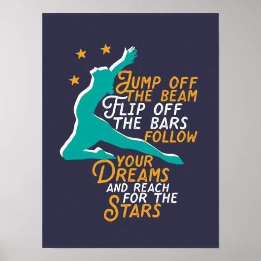 体操感動的スポーツ引用文体操少女 ポスター (正面)
