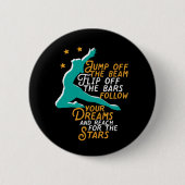 体操感動的スポーツ引用文体操少女 缶バッジ (正面)