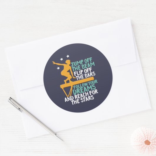 体操感動的引用文体操の娘 ラウンドシール (封筒)