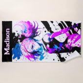 体操抽象芸術の精神カスタム ビーチタオル (正面)