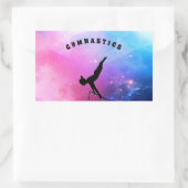 体操抽象芸術 長方形シール (バッグ)