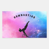 体操抽象芸術 長方形シール (正面)