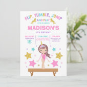 体操招待状ユニコーン体操パーティー 招待状 (スタンド正面)