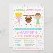 体操招待状 |体操誕生日招待状 招待状 (正面)