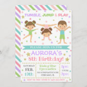 体操招待状 |体操誕生日招待状 招待状 (正面/裏面)