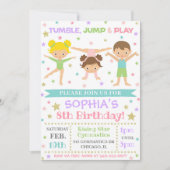 体操招待状 |体操誕生日招待状 招待状 (正面)