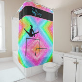 体操数々の色のパーソナライズされた シャワーカーテン (インサイチュ)