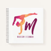 体操文房具 |モノグラムイニシャルポーズ ノートブック (正面)