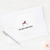 体操水平バー英雄 ラウンドシール (封筒)