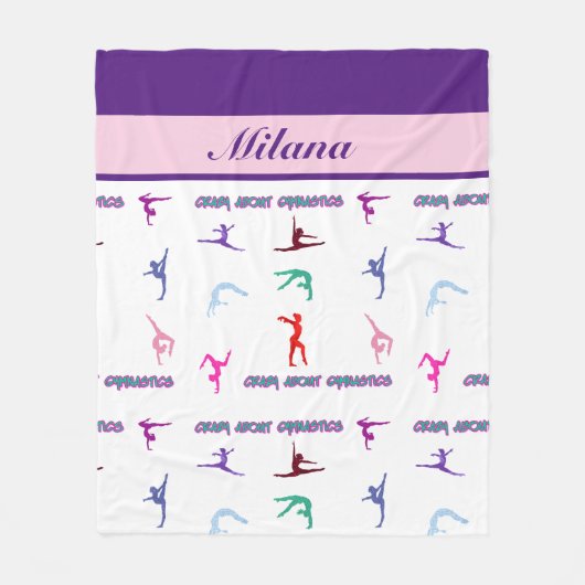 体操熱狂するについて フリースブランケット (正面)