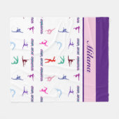 体操熱狂するについて フリースブランケット (正面(横))