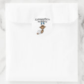体操猿のTシャツおよびギフト ラウンドシール (バッグ)