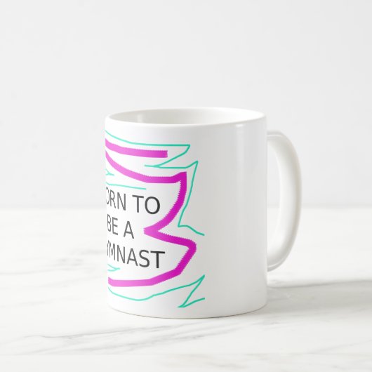 体操生まれをする コーヒーマグカップ (正面右)