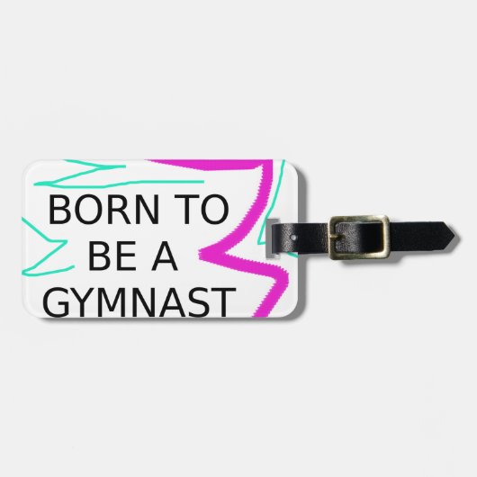 体操生まれをする ラゲッジタグ (正面横)