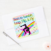 体操生まれシールを落とす スクエアシール (封筒)