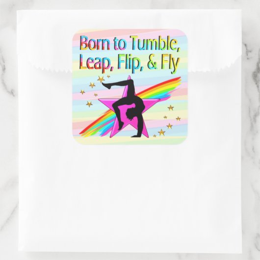 体操生まれシールを落とす スクエアシール (バッグ)