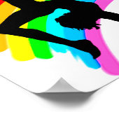 体操生まれデザインを転倒する ポスター (角)