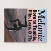 体操生まれパズルを転パーソナライズされた下する ジグソーパズル (横)