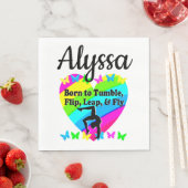 体操生まれ女子デザインを転がす スタンダードランチョンナプキン (インサイチュ)